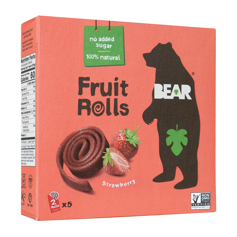 Wholesale Bear Real Fruit Yoyos Strawberry 3.5 Oz Box-6ct Case Bulk