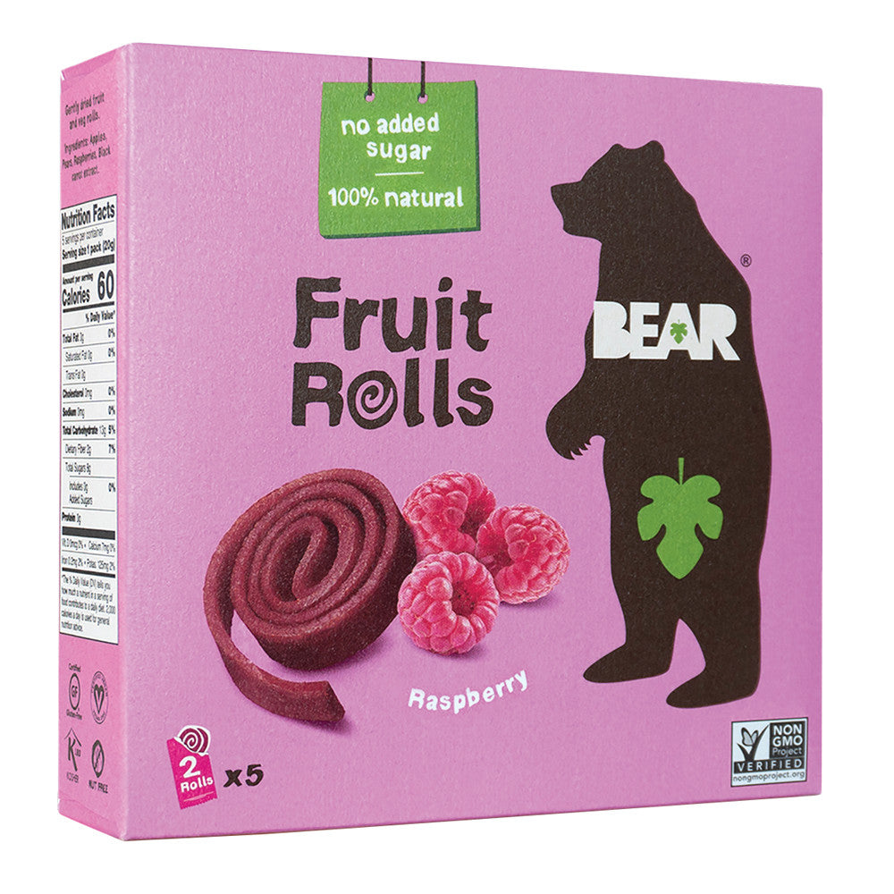 Wholesale Bear Raspberry Real Fruit Yoyos (5 Ct) 3.5 Oz Box-6ct Case Bulk