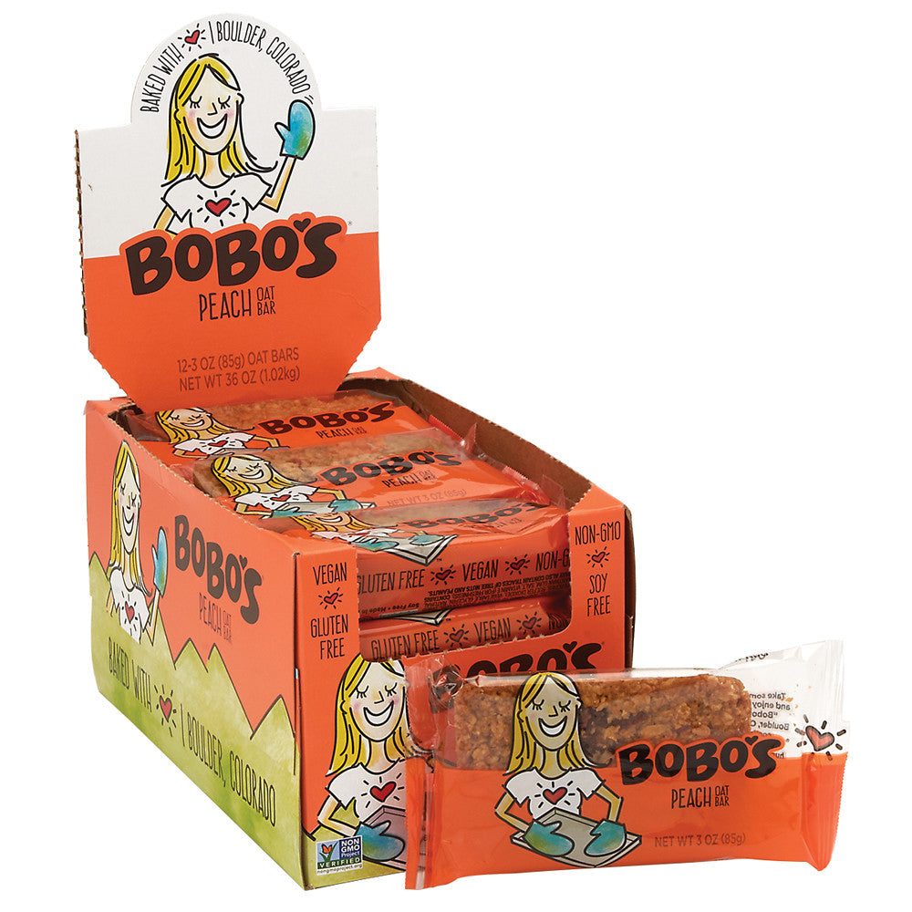 Bobo'S Peach Oat 3 Oz Bar