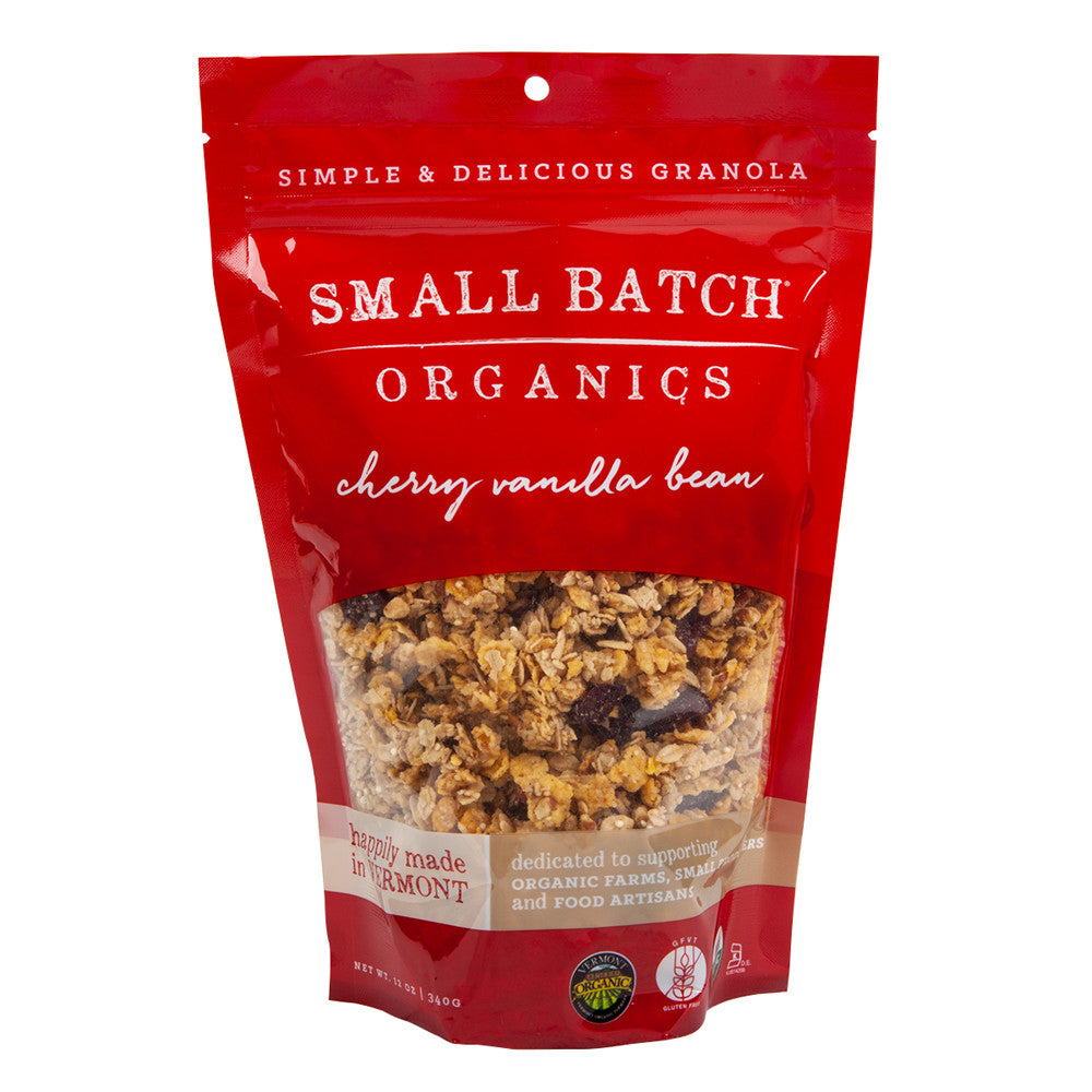 Wholesale Small Batch Cherry Vanilla Bean Granola 12 Oz Pouch-6ct Case Bulk