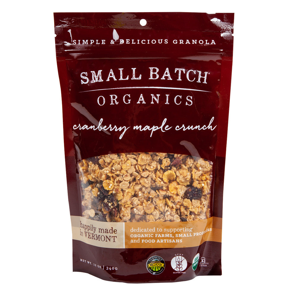 Wholesale Small Batch Cranberry Maple Crunch Granola 12 Oz Pouch-6ct Case Bulk