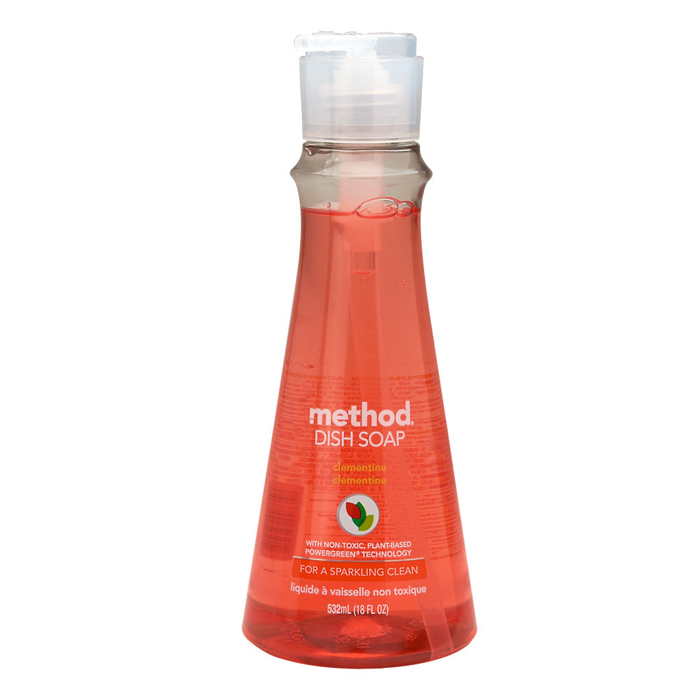 Wholesale Method Clementine Dish Soap 18 Oz Bottle-6ct Case Bulk