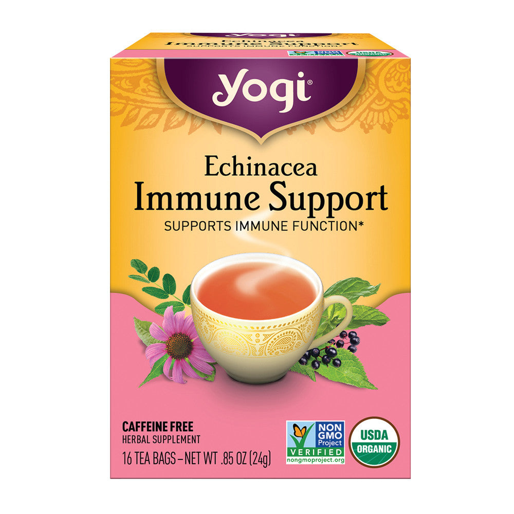 Wholesale Yogi Tea-Echinacea Immune Support 16 Ct Box-6ct Case Bulk