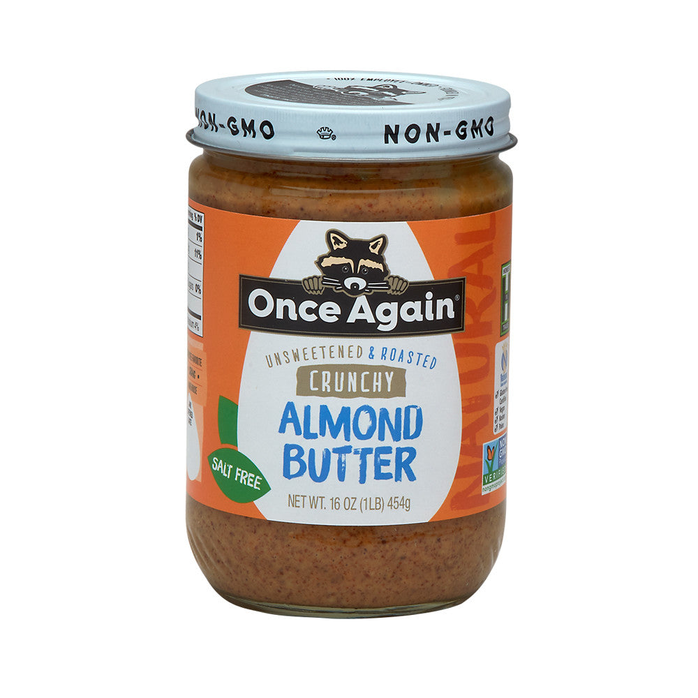 Wholesale Once Again No Stir Roasted Crunchy Almond Butter 16 Oz Jar-6ct Case Bulk