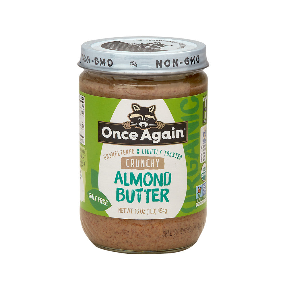 Wholesale Once Again Organic Lightly Toasted Crunchy No Stir Almond Butter 16 Oz Jar-6ct Case Bulk