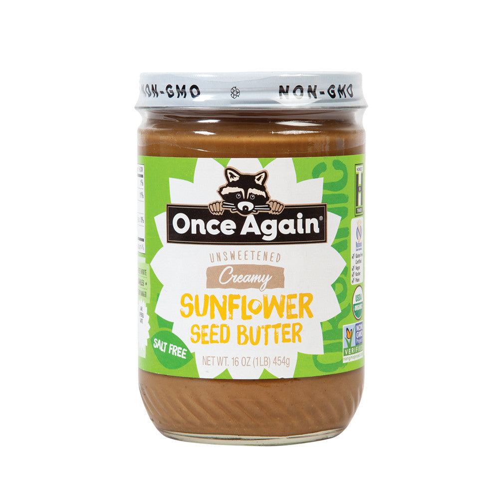 Wholesale Once Again Organic No Sugar No Salt Sunflower Seed Butter 16 Oz Jar-6ct Case Bulk