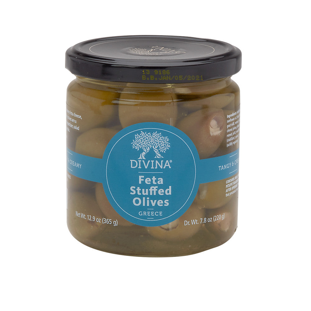 Wholesale Divina Feta Cheese Stuffed Olives 7.8 Oz Jar- Bulk