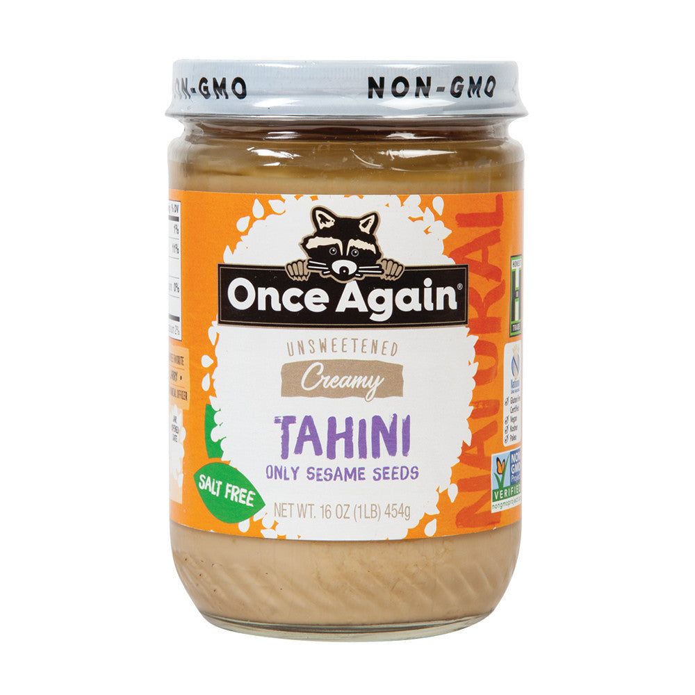 Wholesale Once Again Natural No Salt Tahini 16 Oz Jar-6ct Case Bulk