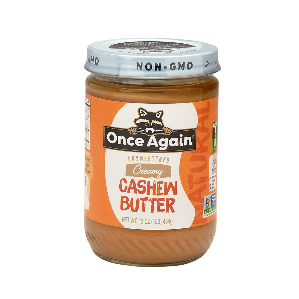 Wholesale Once Again No Salt Creamy Cashew Butter 16 Oz Jar-6ct Case Bulk