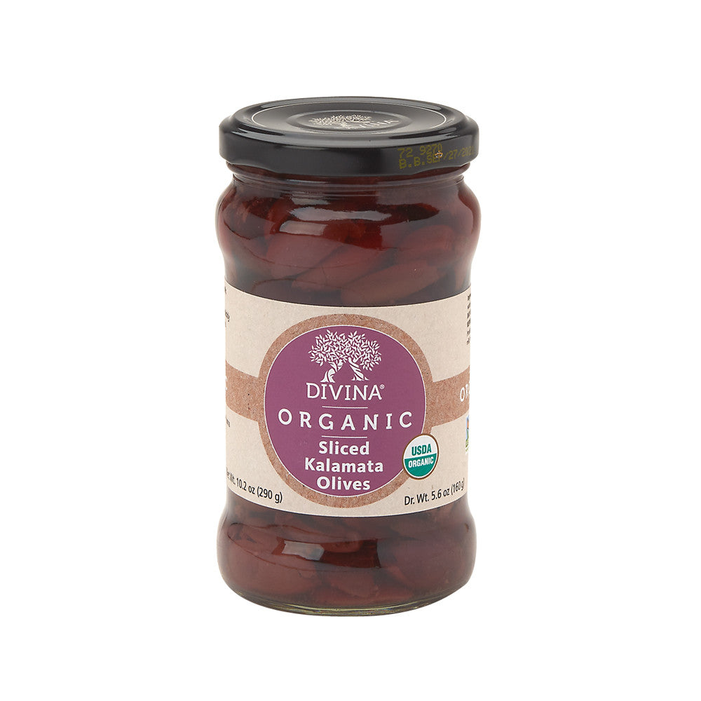 Divina Organic Sliced Kalamata Olives Sliced 5.6 Oz Jar