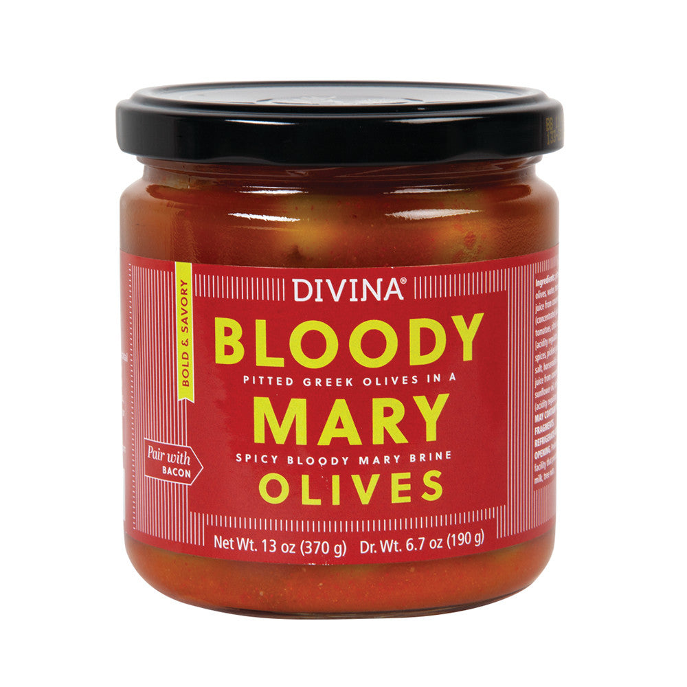 Wholesale Divina Bloody Mary Olives 6.7 Oz Jar- Bulk