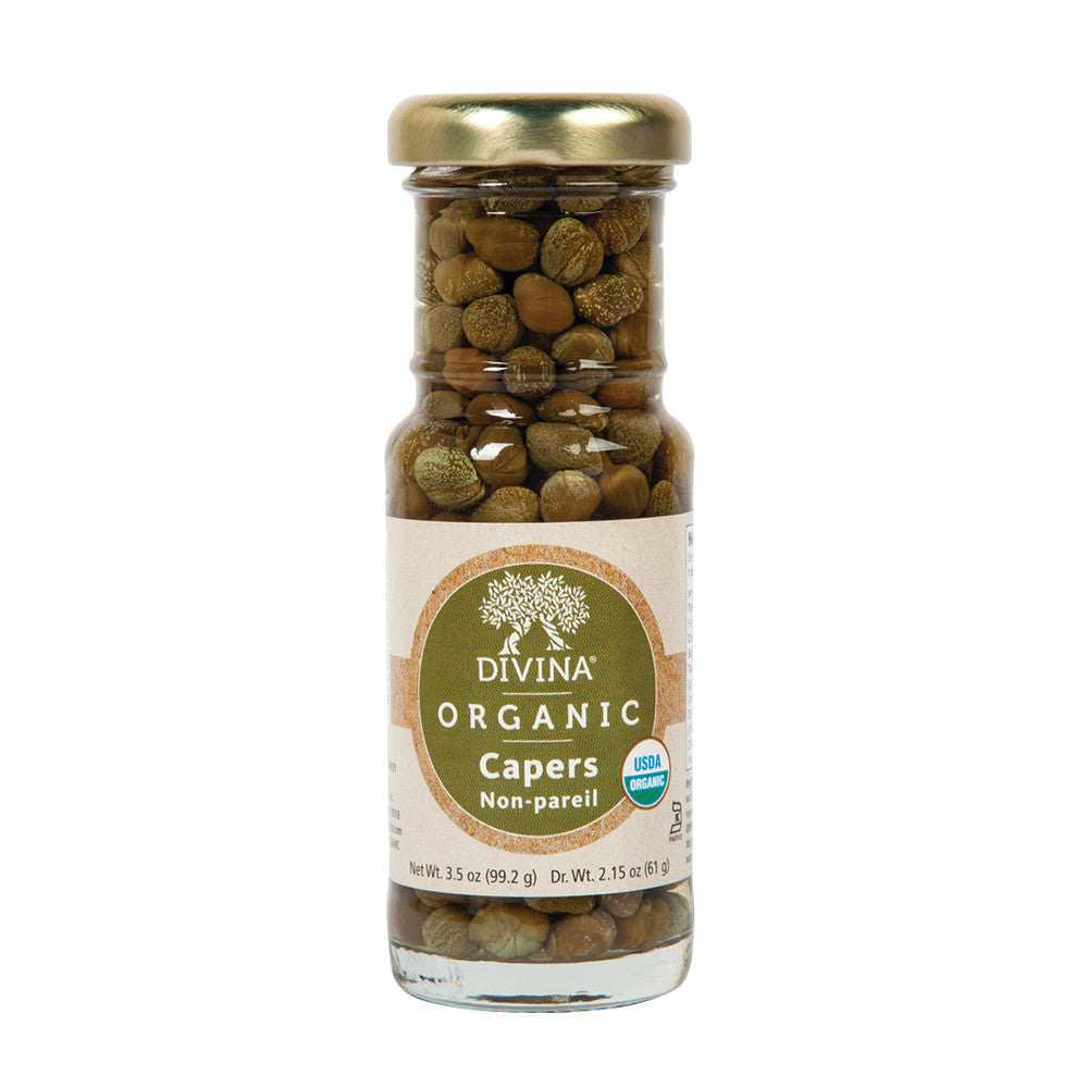 Wholesale Divina Organic Capers 3.5 Oz Jar- Bulk