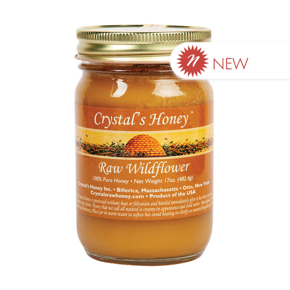 Crystal'S Honey Raw Wildflower 17 Oz Jar