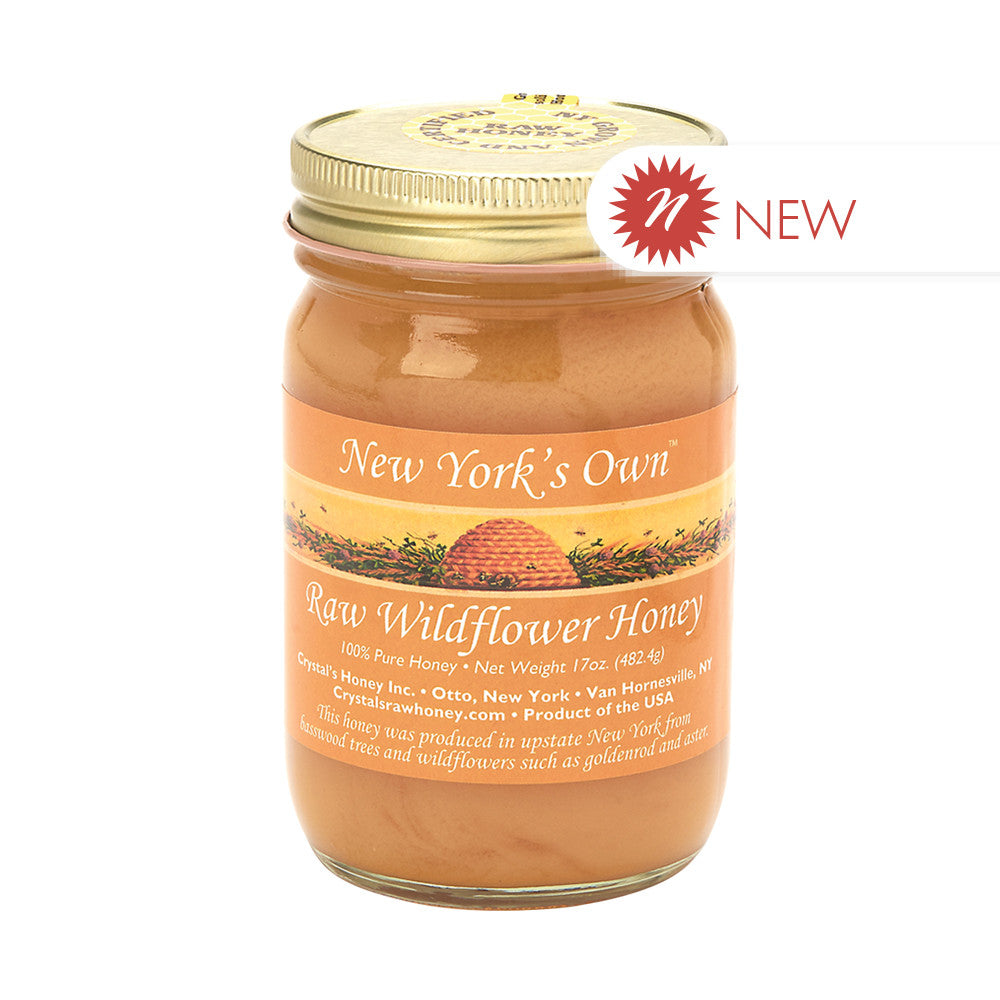 Crystal'S Raw Honey New York'S Own Raw Wildflower Honey 17 Oz Jar