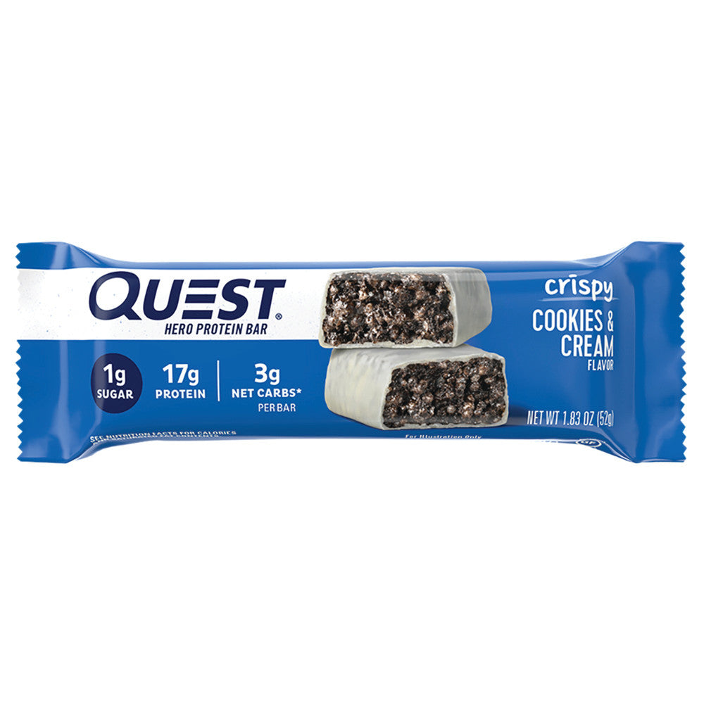 Wholesale Quest Hero Bar Cookies & Cream 1.83 Oz- Bulk