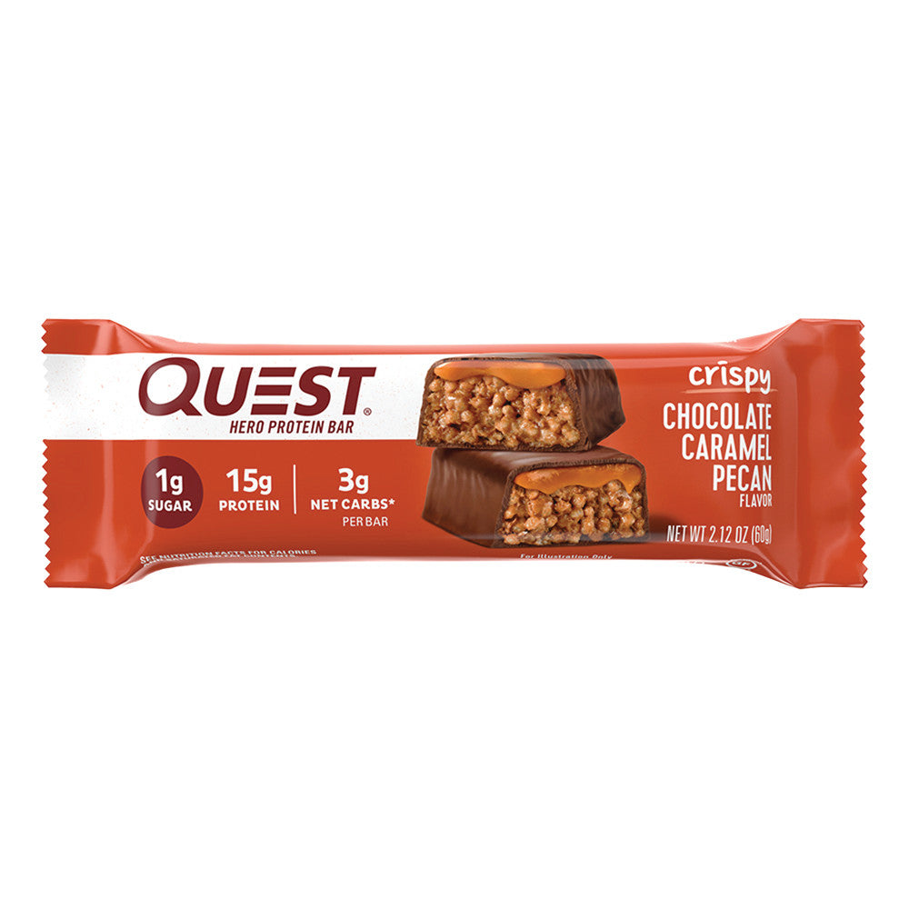 Wholesale Quest Hero Bar Chocolate Caramel Pecan 2.12 Oz- Bulk