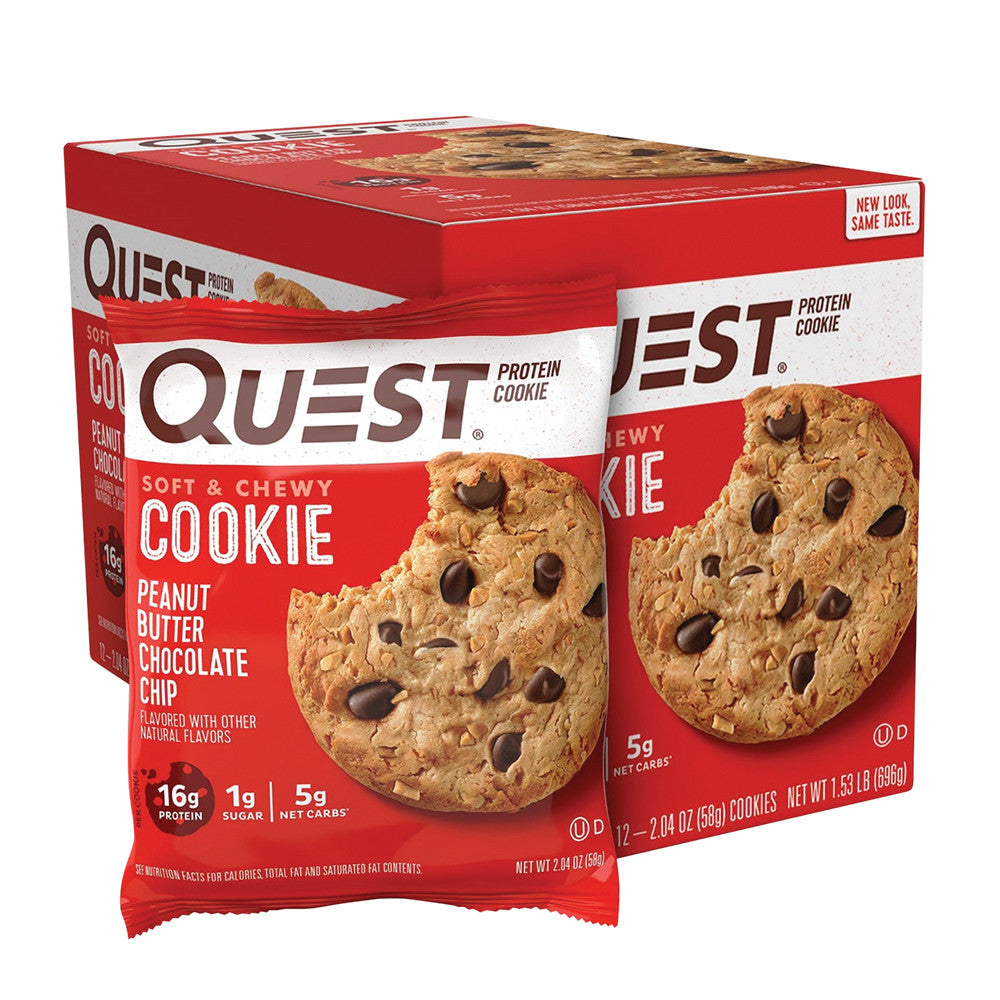 Wholesale Quest Peanut Butter Chocolate Chip Protein Cookie 2.04 Oz- Bulk