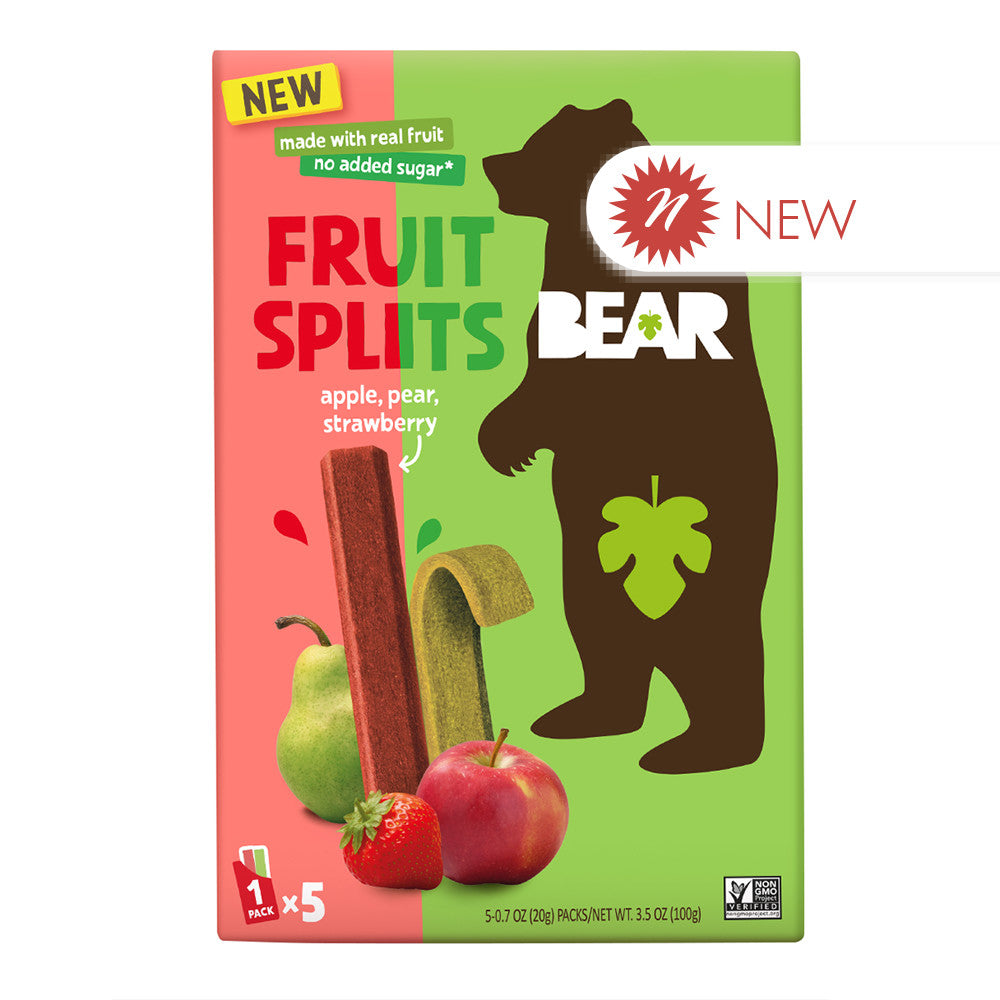 Wholesale Bear - Fruit Splits - Apple Strwbry(5Ct) - 3.5Oz- Bulk
