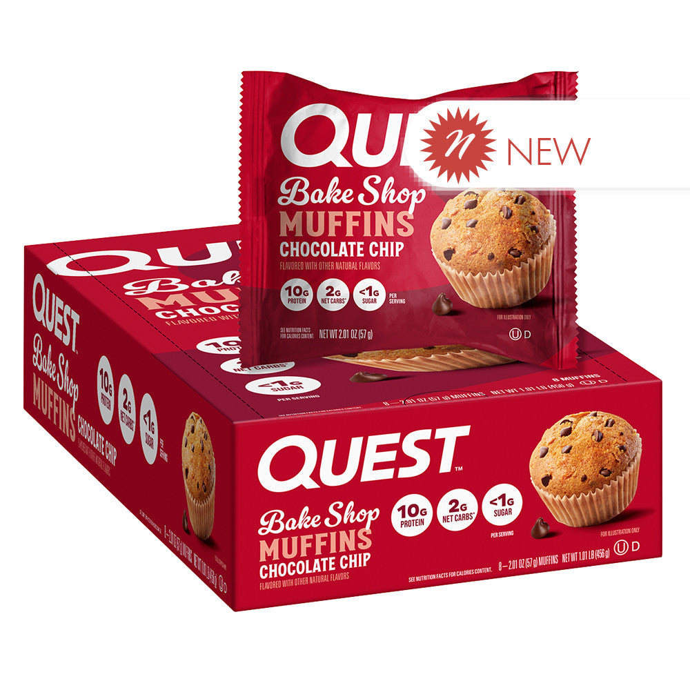 Wholesale Quest - Bake Shop Chocolate Chip Muffins - 2.01Oz- Bulk