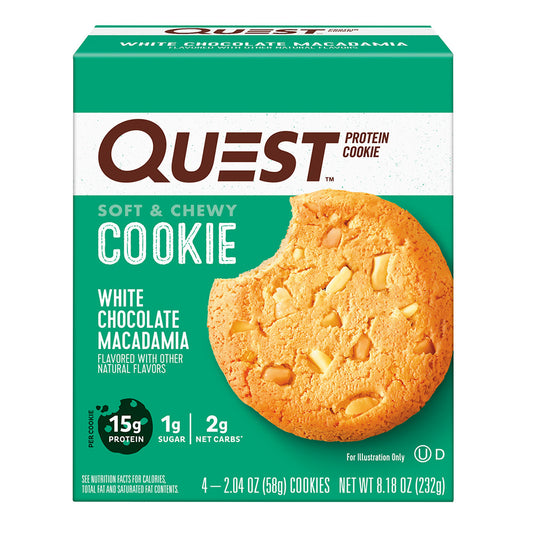 Wholesale Quest - Cookie - White Chocolate Macdamia - 2.04Oz- Bulk