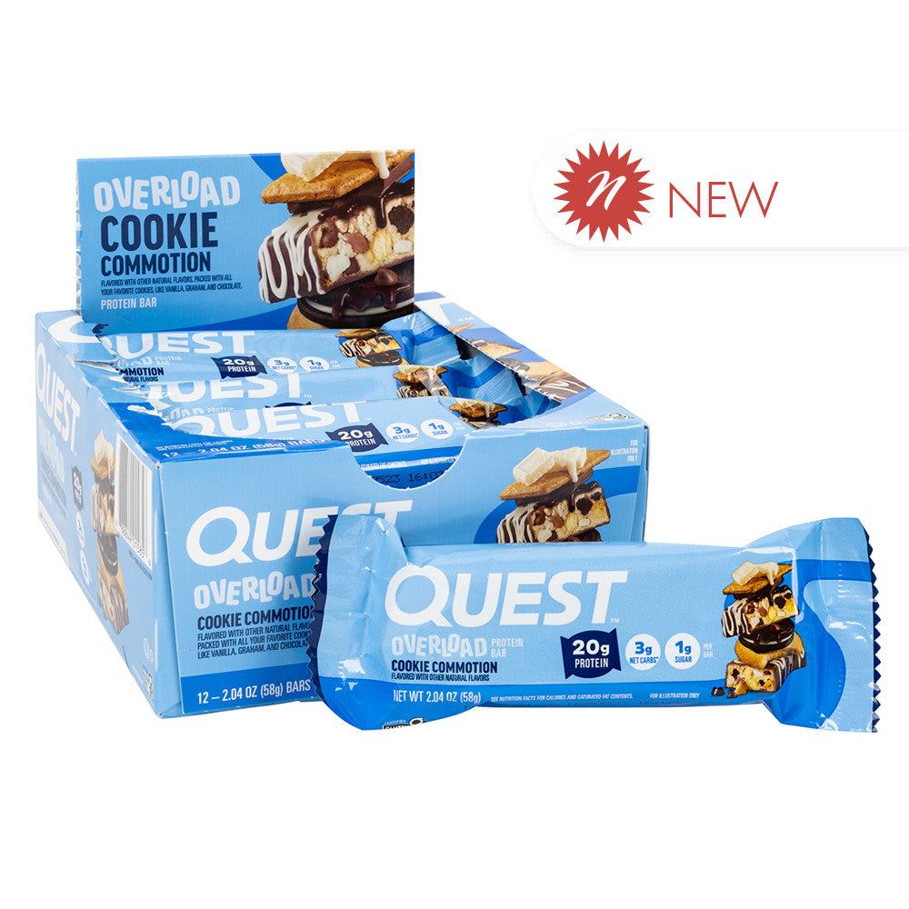 Wholesale Quest - Overload Bars - Cooki Commtn - 2.04Oz- Bulk
