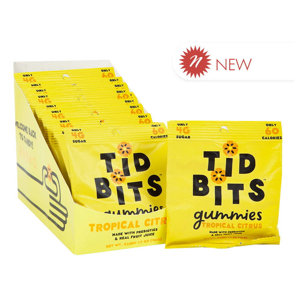 Tidbits Gummies Tropical Citrus 1.4 Oz Bag