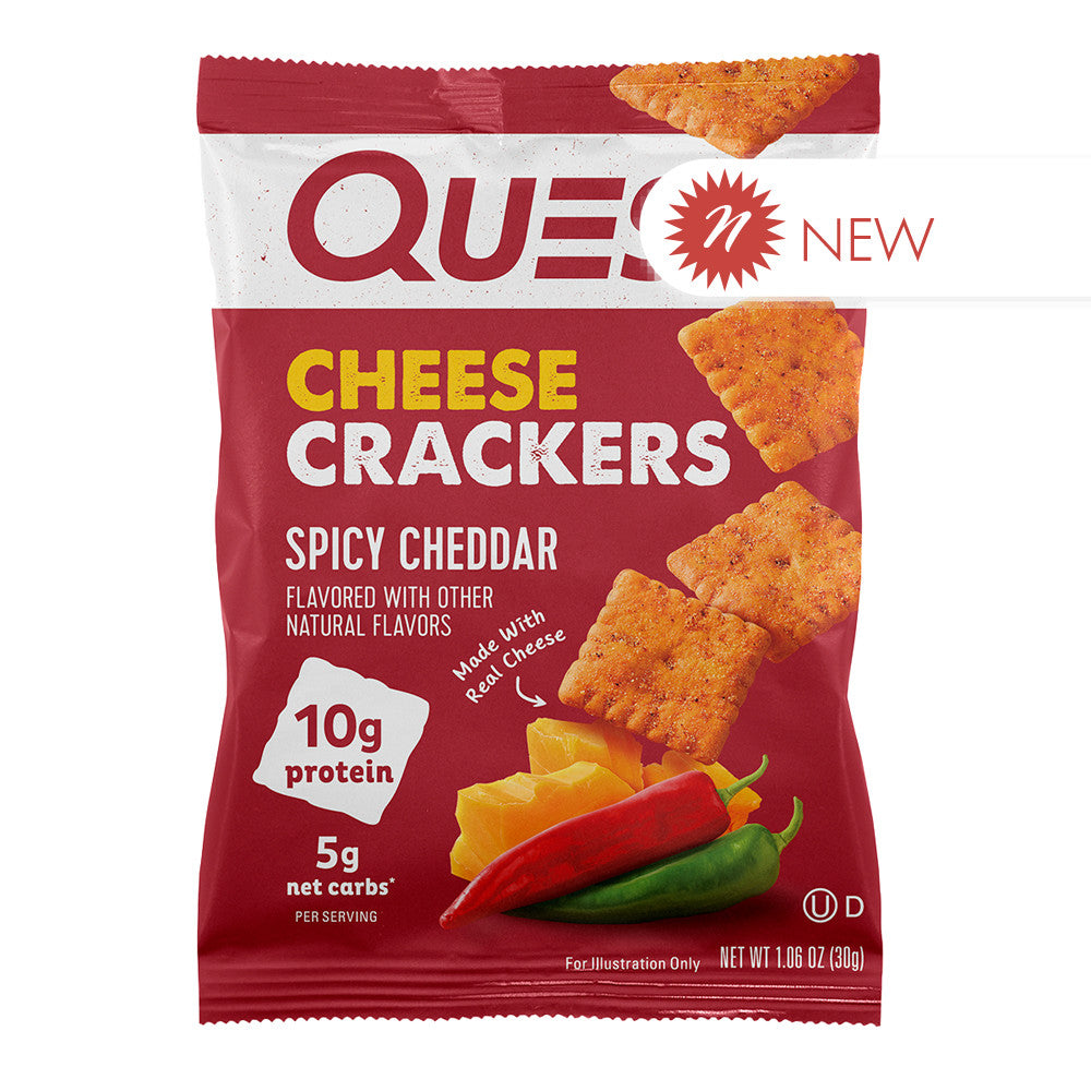 Wholesale Quest Spicy Cheddar Cheese Crackers 1.06 Oz Bag- Bulk