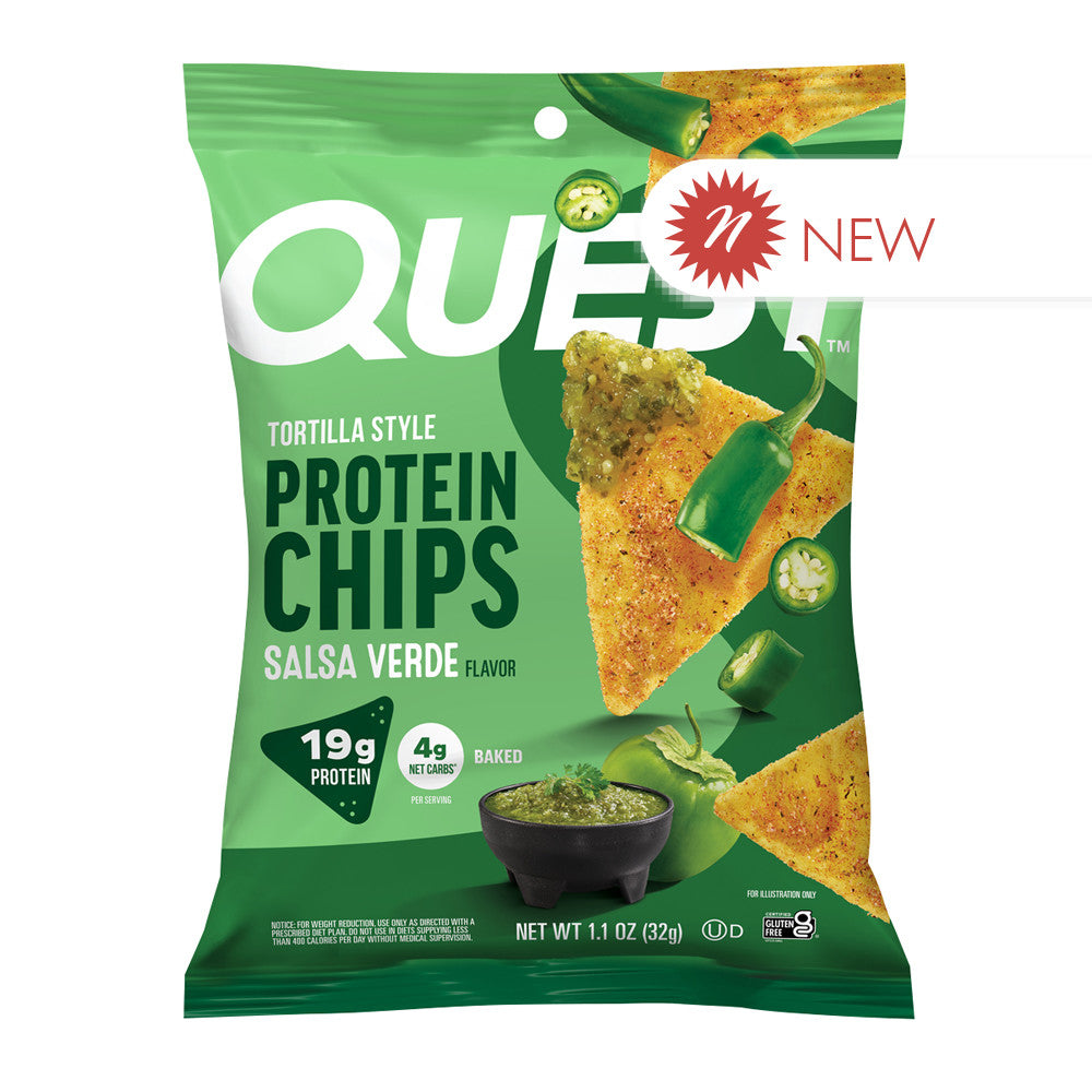 Wholesale Quest - Protein Tortilla Chips - Sal Verde - 1.1Oz- Bulk
