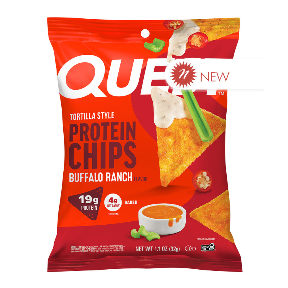 Wholesale Quest - Protein Tortilla Chip - Buf Ranch - 1.1Oz- Bulk