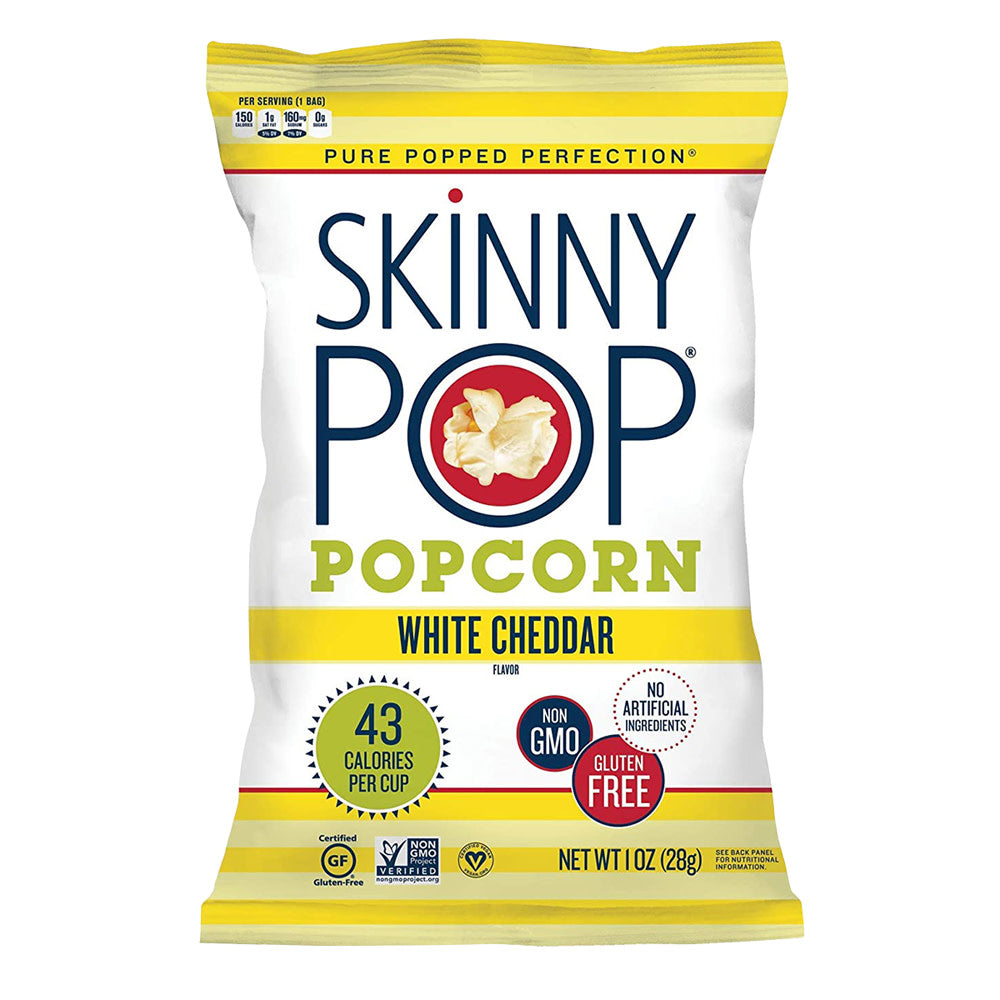 Wholesale Skinnypop White Cheddar Popcorn 1 Oz Bag-12ct Case Bulk