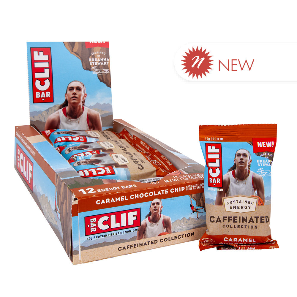 Wholesale Clif Bar Caramel Chocolate Chip Caffeinated 2.4 Oz- Bulk