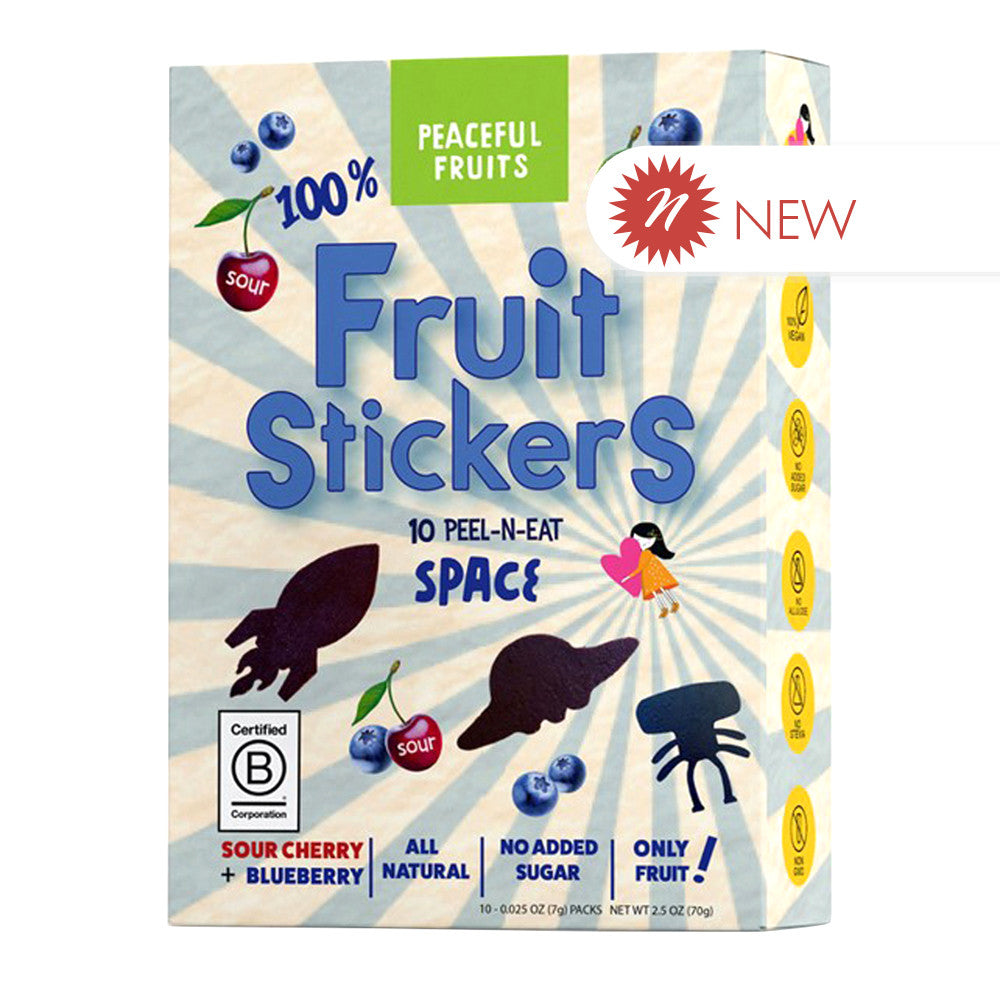 Wholesale Peaceful Fruits - Stickers - Blb Sour(10Ct) - 2.5Oz- Bulk