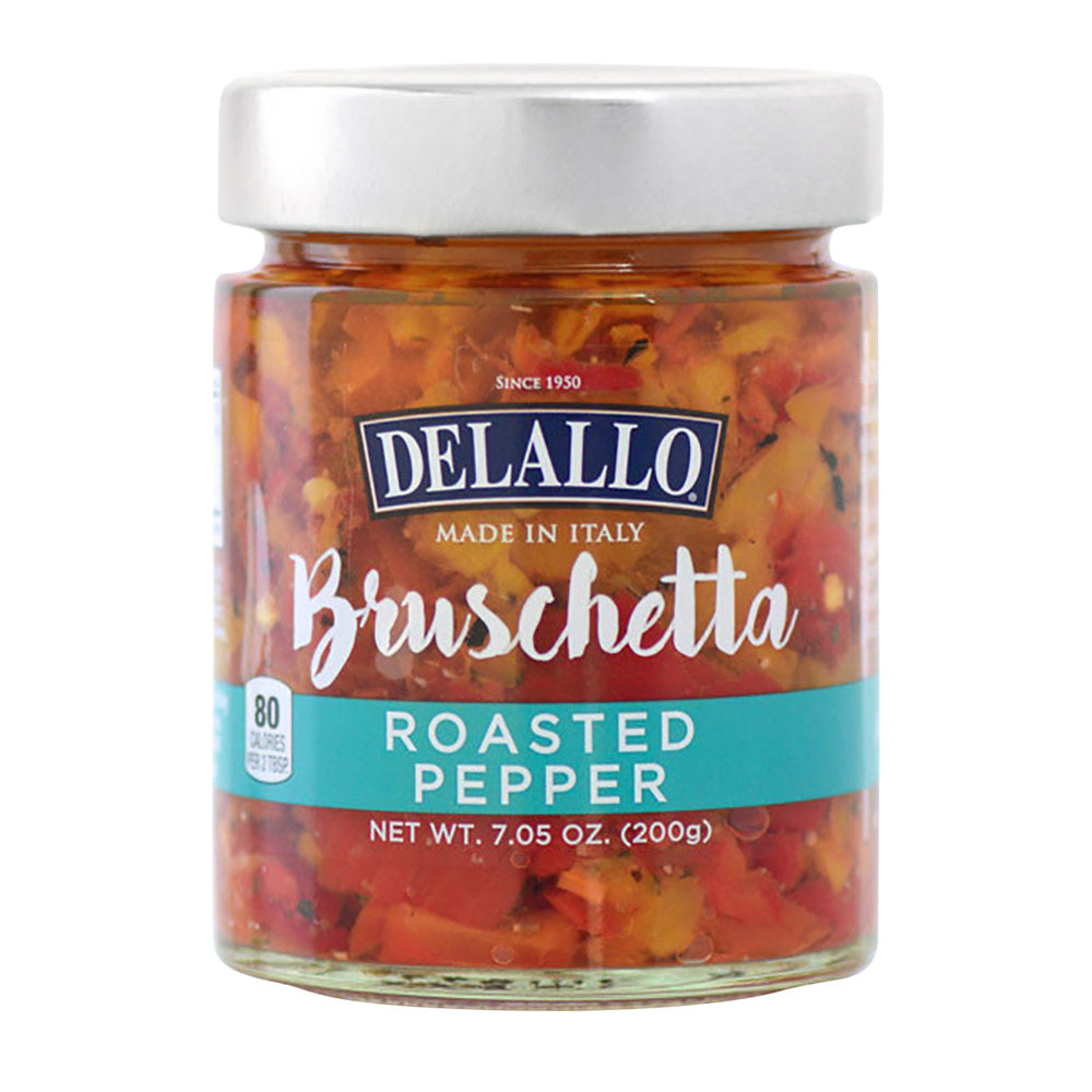 Delallo Roasted Pepper Bruschetta 7.05 Oz Jar