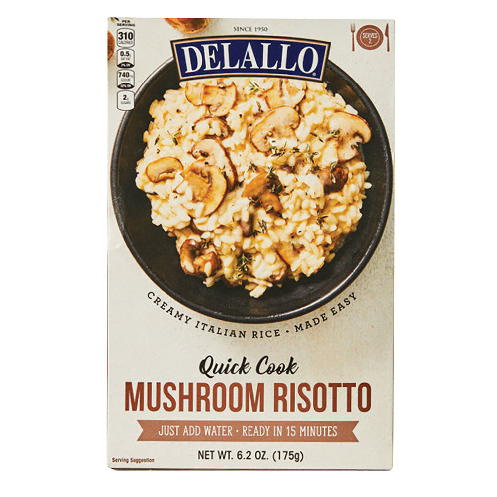 Delallo Quick Cook Mushroom Risotto 6.2 Oz Box