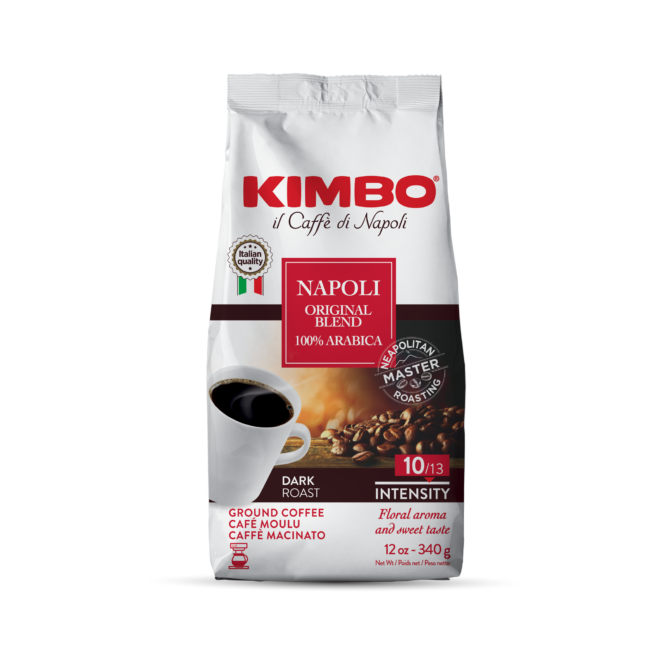 Wholesale Kimbo Napoli Ground Coffee 12 OZ-6ct Case Bulk