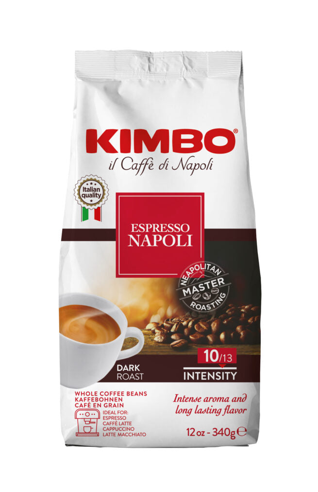 Wholesale Kimbo Napoli Whole Coffee Beans 12 oz- Bulk