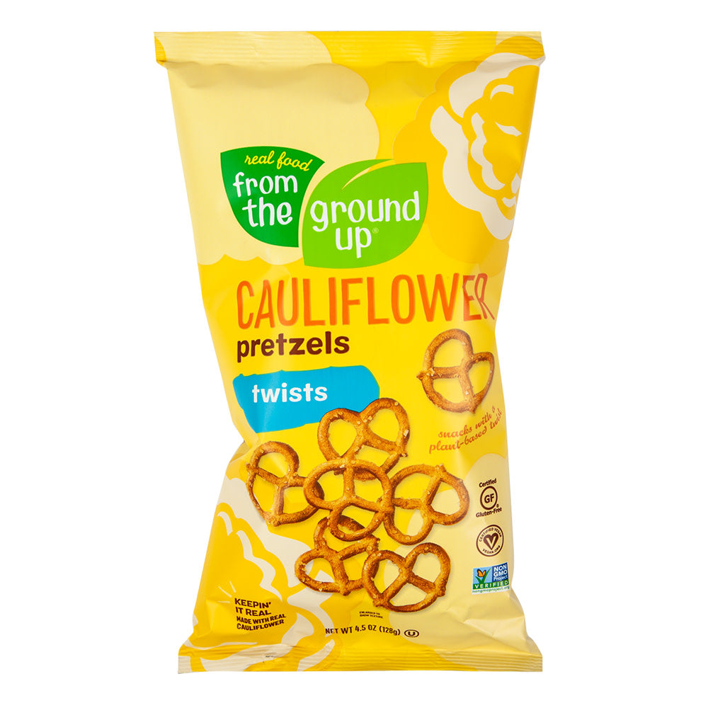 Wholesale From The Ground Up Cauliflower Sea Salt Pretzel Twists 4.5 Oz Bag-12ct Case Bulk