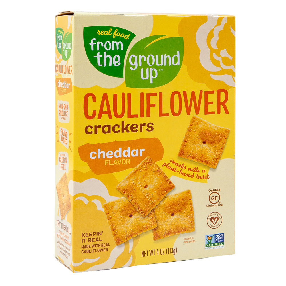 Wholesale From The Ground Up Cauliflower Cheddar Crackers 4 Oz Box- Bulk