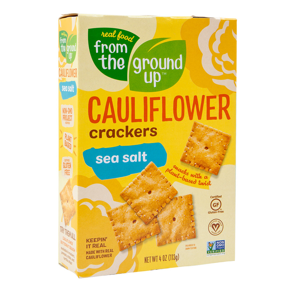 Wholesale From The Ground Up Cauliflower Sea Salt Crackers 4 Oz Box- Bulk