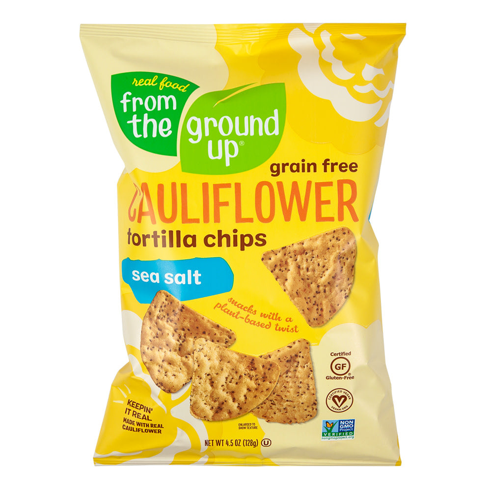 Wholesale From The Ground Up Cauliflower Salted Tortilla 4.5 Oz Bag-12ct Case Bulk