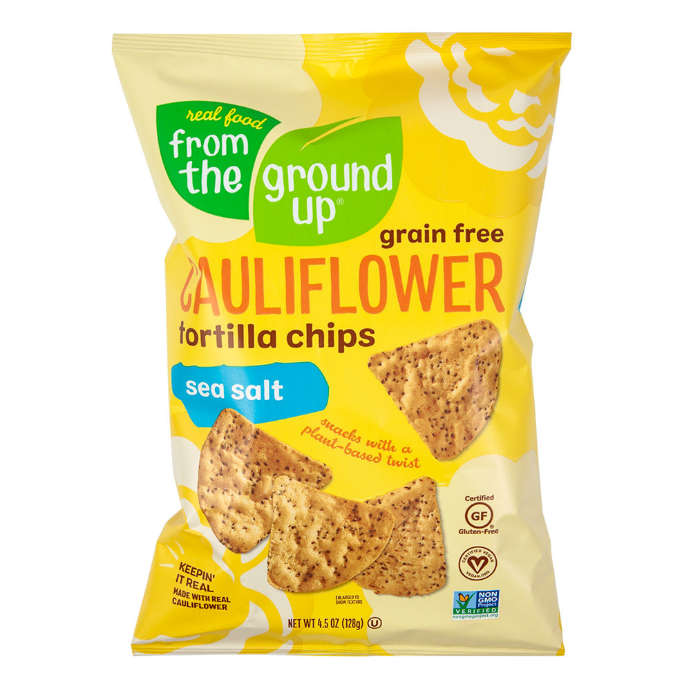 Wholesale From The Ground Up Cauliflower Salted Tortilla 4.5 Oz Bag- Bulk
