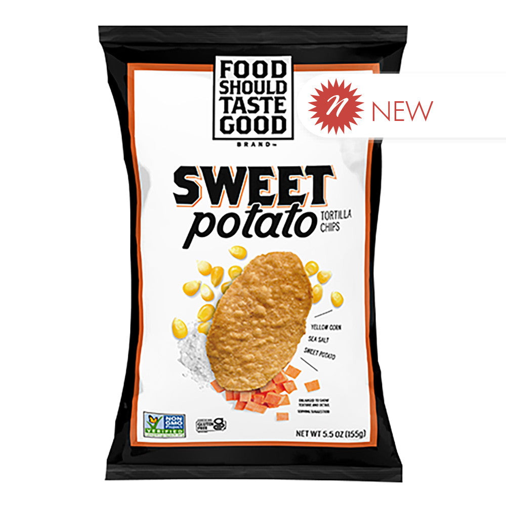 Wholesale Food Should Taste Good - Tortilla Chips - Sweet Potato - 5.5Oz-12ct Case Bulk