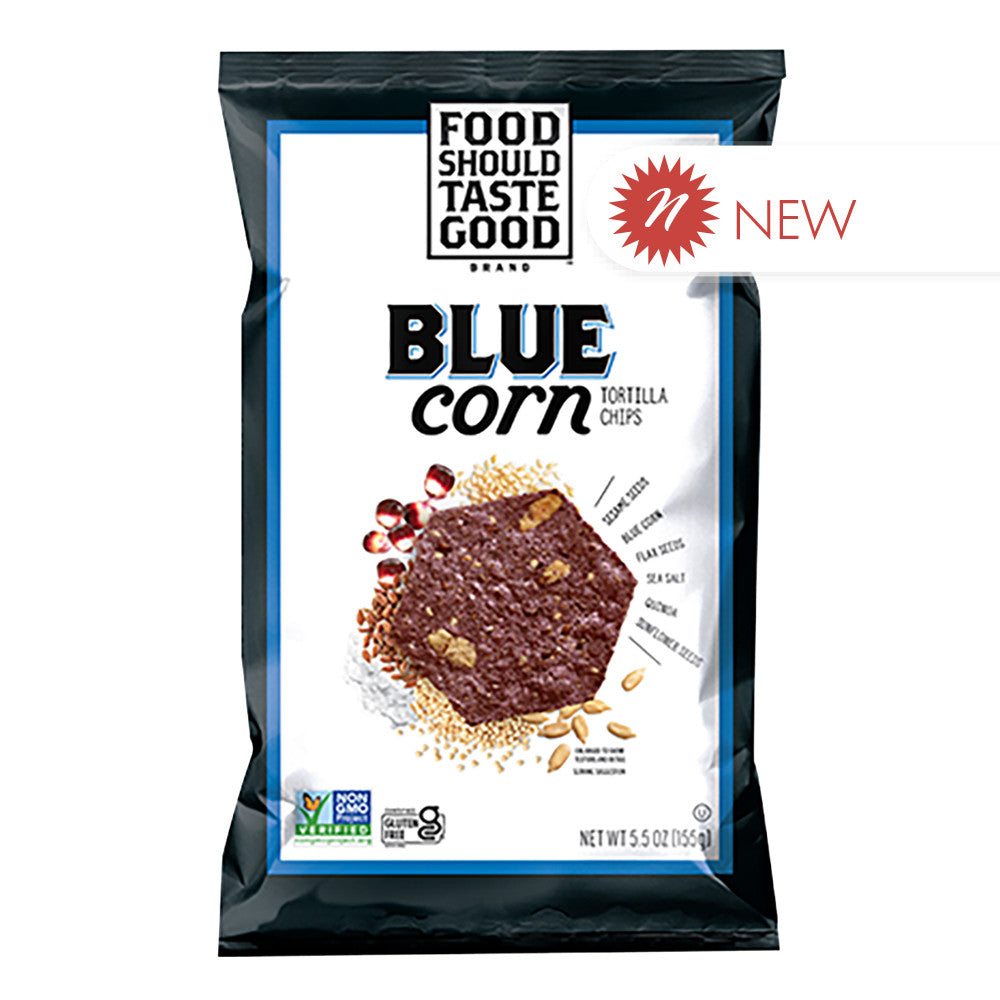 Wholesale Food Should Taste Good - Tortilla Chips Blue Corn - 5.5Oz-12ct Case Bulk