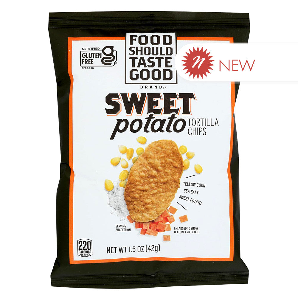 Wholesale Food Should Taste Good - Tortilla Chips - Sweet Potato - 1.5Oz- Bulk