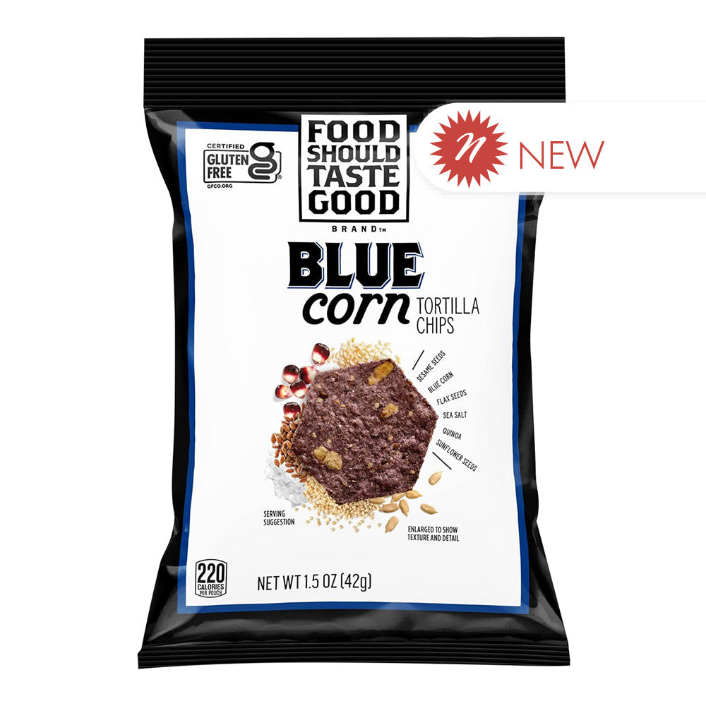 Wholesale Food Should Taste Good - Tortilla Chips - Blue Corn - 1.5Oz-24ct Case Bulk