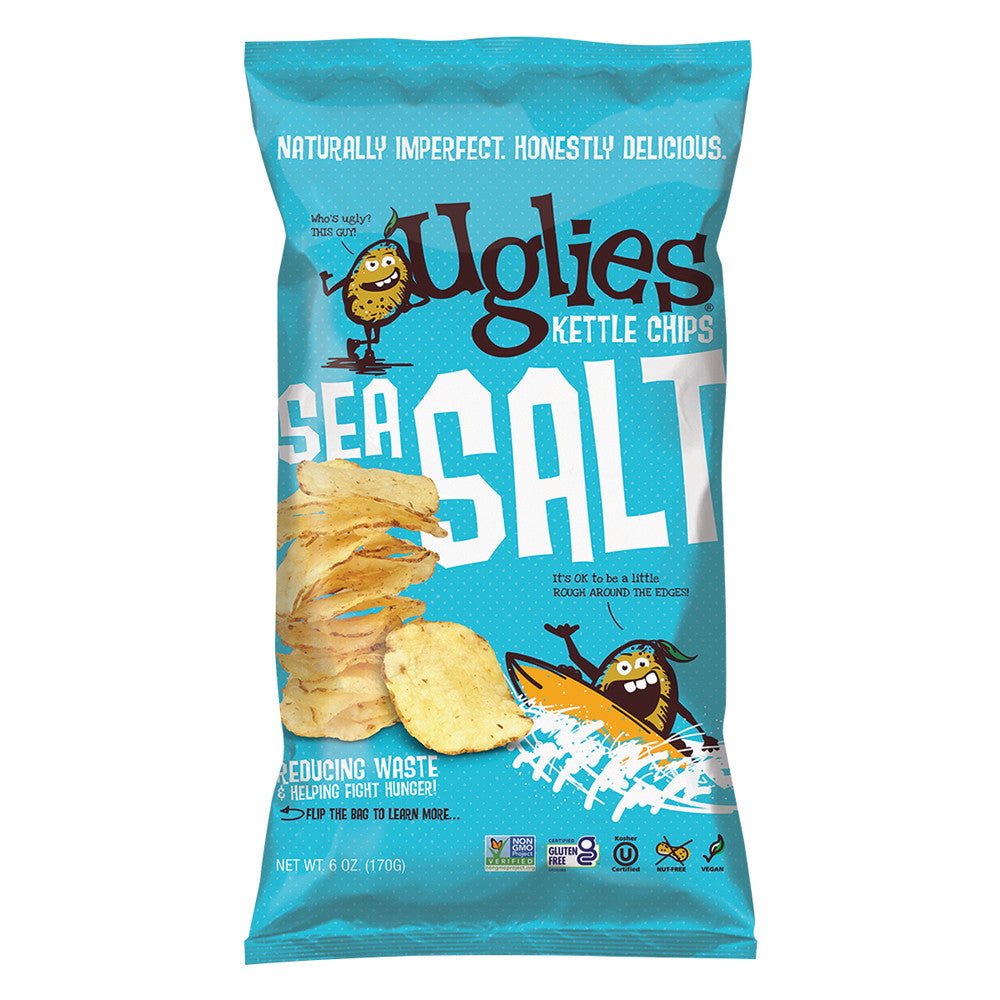 Wholesale Uglies Sea Salt Kettle Potato Chips 6 Oz Bag- Bulk