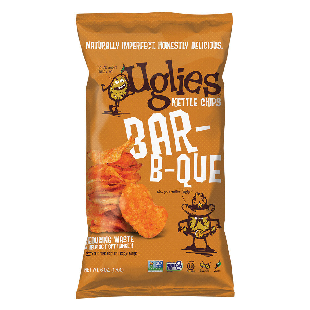 Wholesale Uglies Bar-B-Que Kettle Potato Chips 6 Oz Bag-12ct Case Bulk