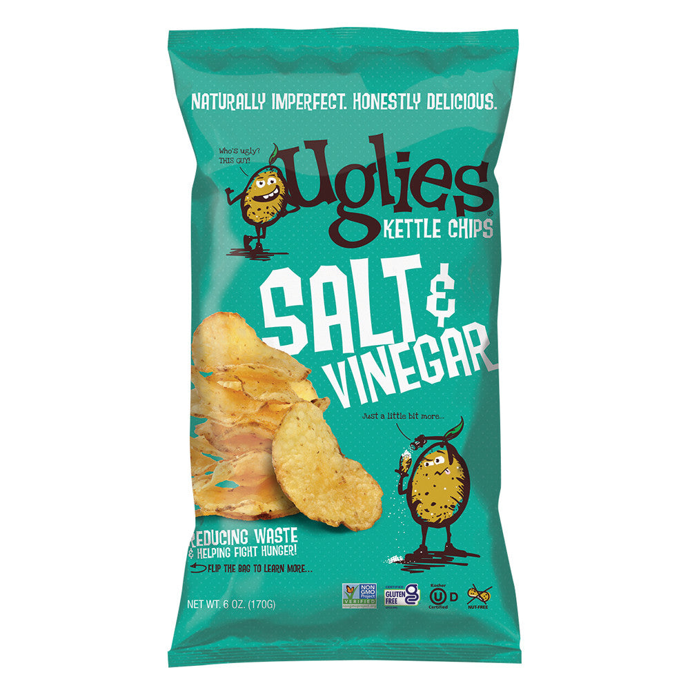 Wholesale Uglies Salt & Vinegar Kettle Potato Chips 6 Oz Bag-12ct Case Bulk