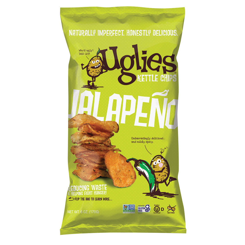 Wholesale Uglies Jalapeno Kettle Potato Chips 6 Oz Bag-12ct Case Bulk