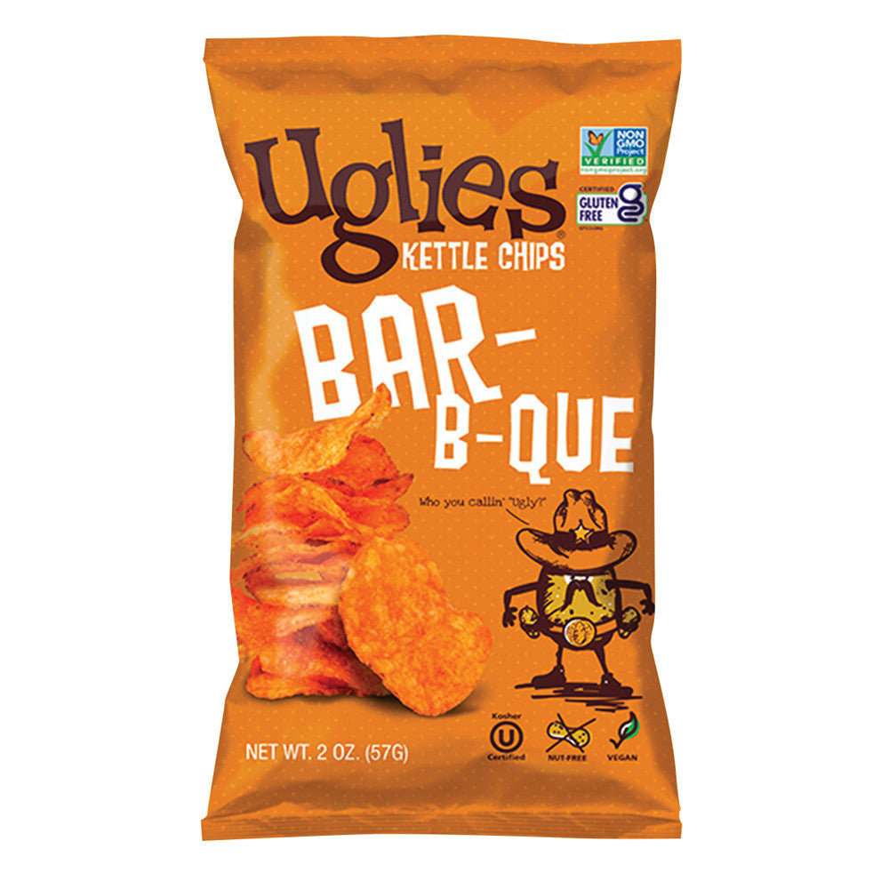 Wholesale Uglies Bar-B-Que Kettle Potato Chips 2 Oz Bag-24ct Case Bulk